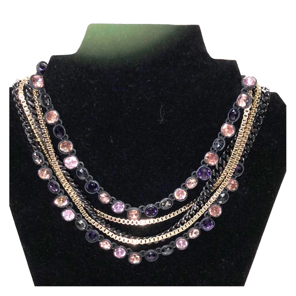 New DKNY multi-strand statement necklace